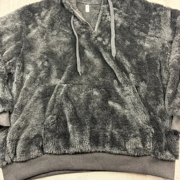 Hoodie Pullover Super Soft Quarter Zip Fleece Jacket Women's Size XL - Picture 4 of 8